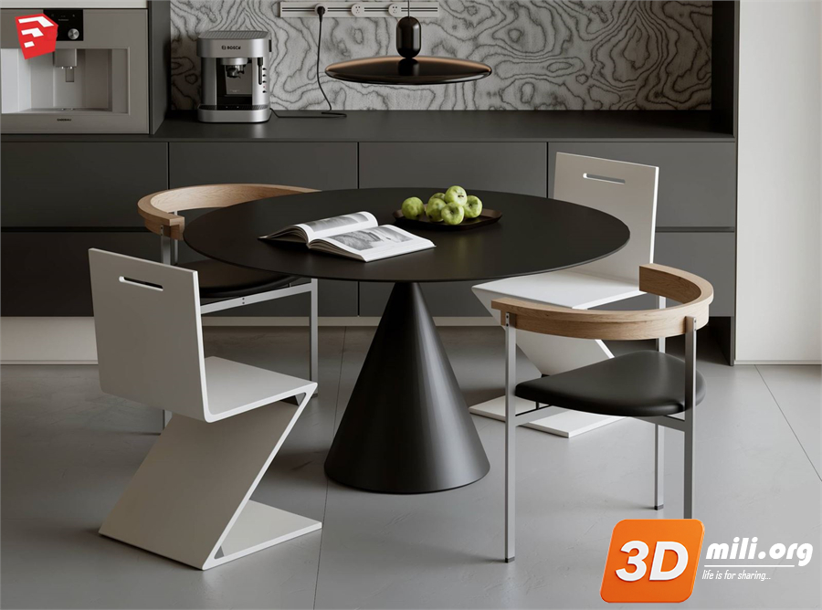 Dining Table Set Skp Files